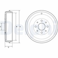 2X Bremstrommel Delphi BF503 FüR Fiat Punto Opel EVO Corsa Adam S07 X15 M13 L08