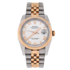 Rolex Oyster Perpetual Datejust Automatic Watch Stainless Steel and Rose Gold 36