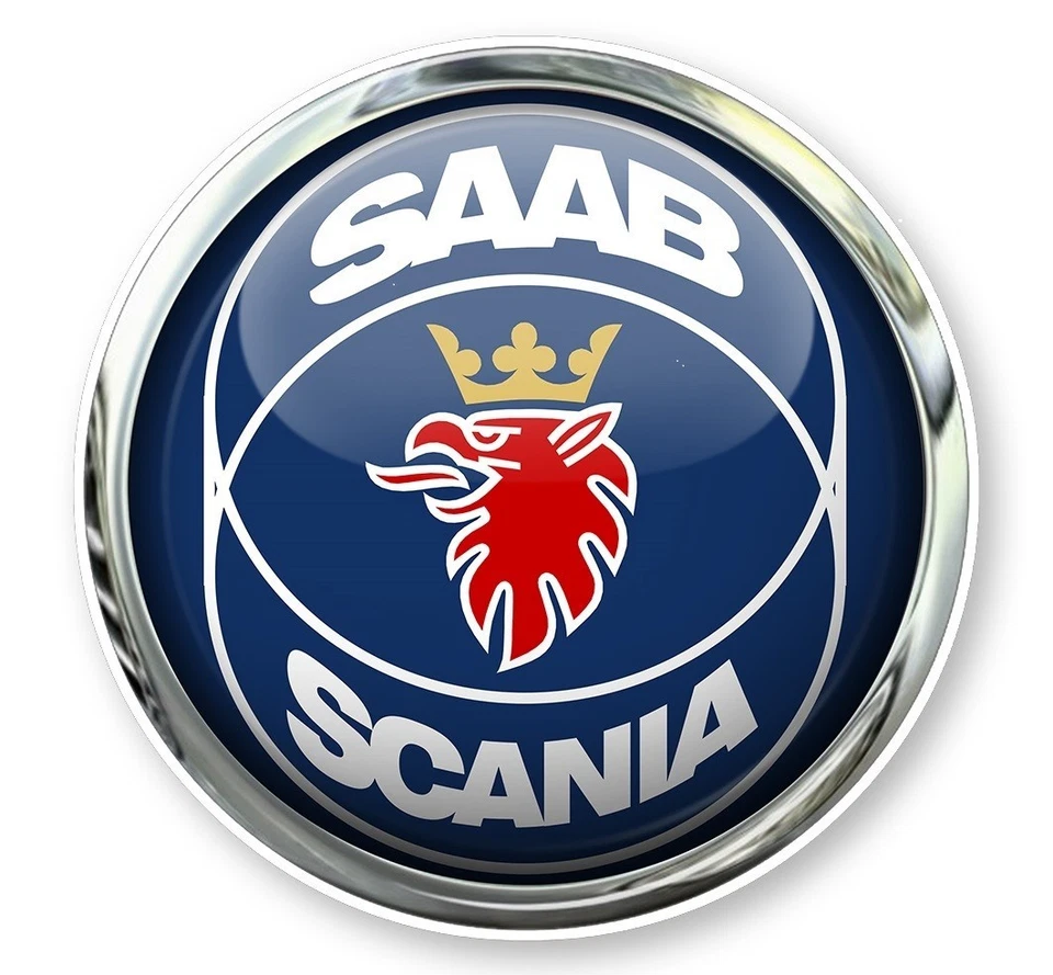 SAAB_SCANIA sticker vinyle laminé ( optical illusion, sham reflet )