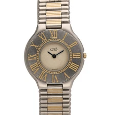 Cartier Must de Cartier 21 Ladies 30 mm Quartz Steel & Gold Bracelet Watch