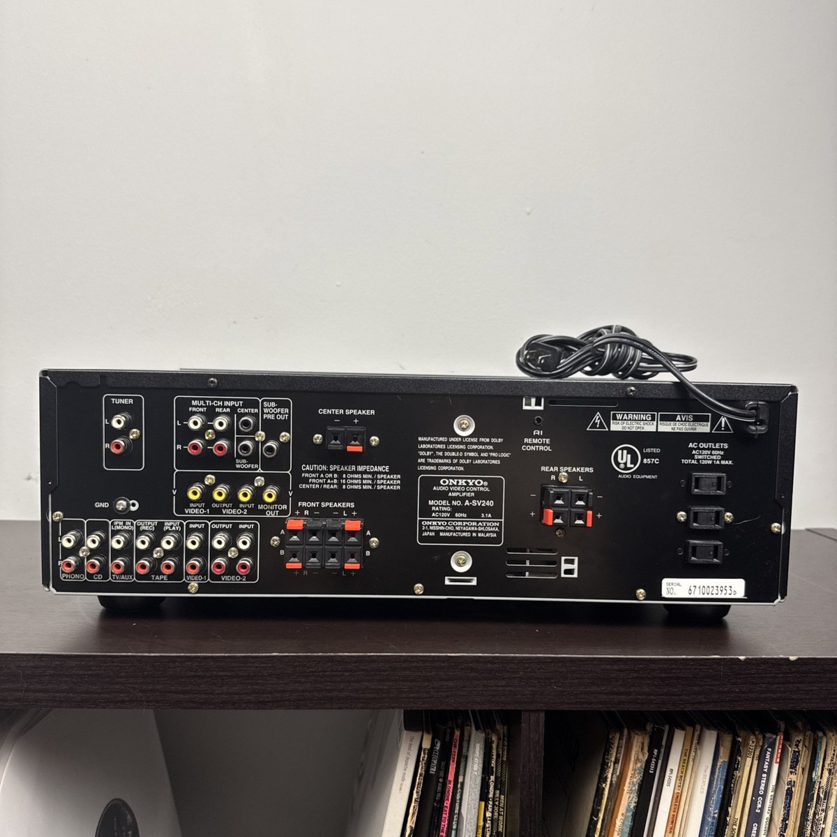 ONKYO Audio Video Control Amplifier A-SV240 / Tested Working | eBay