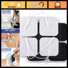 40PCS 2"x2" TENS Unit Electrode Pads for EMS Muscle Stimulator, Reusable  Latex