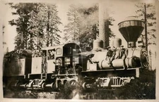 MCCLOUD RIVER RAILROAD Logging Shay Engine 17 CA RPPC Photo Postcard COPY