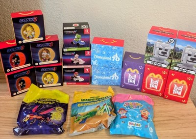 18pc Toy Lot: McDonald's & Wendy's - New! Sonic, Mario, Disney, Minecraft & More