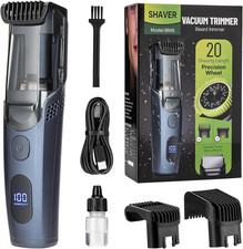 Vacuum Beard Trimmer for Men with 20 Length and Styles Adjustable, Built-in Vacu