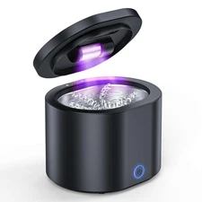 Ultrasonic Retainer Cleaner Machine Dentures: 45000Hz Portable Cleaning Dental