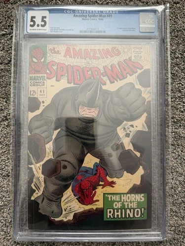 The Amazing Spider-Man #41 (October 1966) CGC 5.5 First Appearance of The Rhino