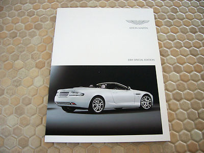 ASTON MARTIN DB 9 SPORT & LUXURY SPECIAL EDITIONS SALES BROCHURE 2011 RARE