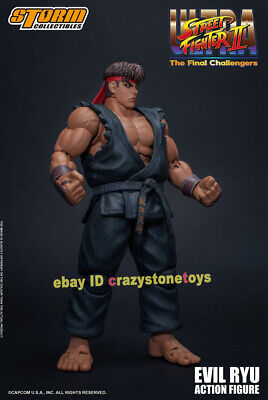 Storm Toys Evil Ryu Street Fighter 1/12 Action Figure Collectible Doll  Black Ver