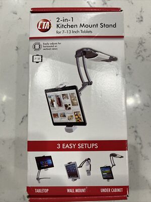 CTA Digital 2-In-1 Kitchen Mount Stand for Tablets (PAD-KMS)