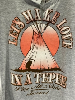 Fiorucci Women's T-Shirt '' Love'' ''Tepee'' Grey 6A77F2   27-19