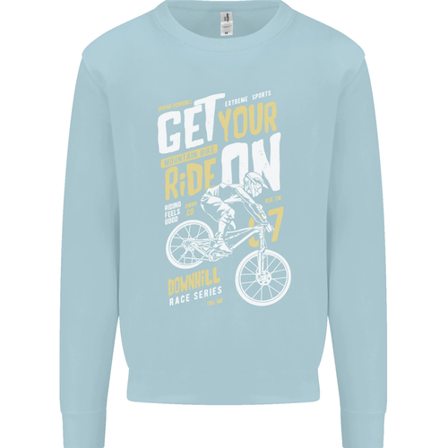 Get Your Ride on Downhill Mountain Biking Kids Sweatshirt Jumper - Picture 60 of 87