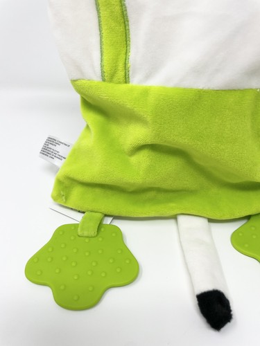 Benegiftoy White Green Overalls Cow Security Blanket Lovey Teether Feet Farm New - Picture 8 of 12