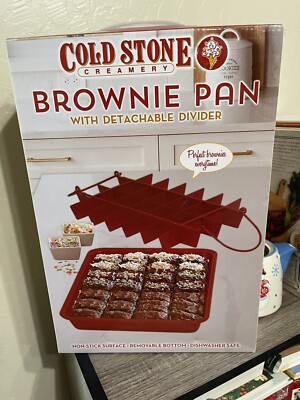 Cold Stone Creamery Brownie Pan With Dividers. Non Stick Baking Pan 13x9x2