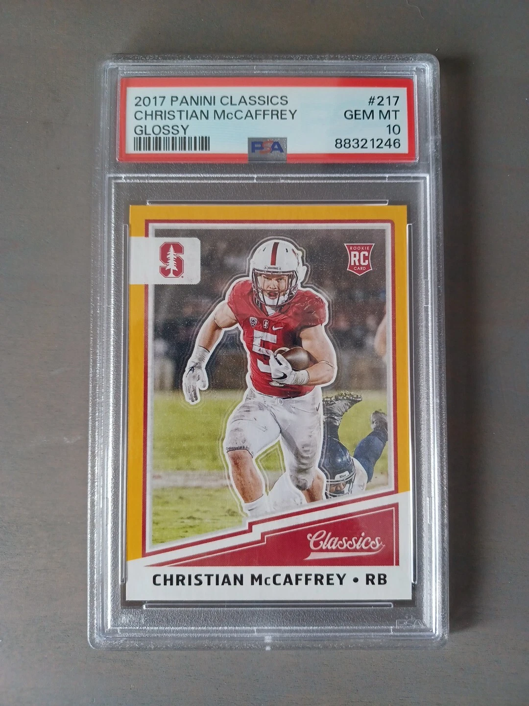 Christian McCaffrey Panini Classics #217 Glossy