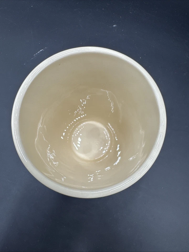 Vaso vintage de loza de hiedra franciscana años 50 12 onzas borde verde 5 1/4" EE. UU. Foto 4 de 4