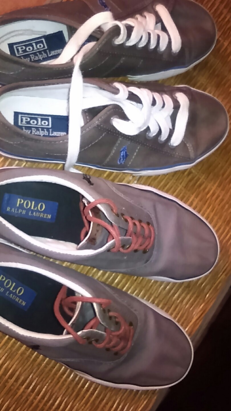 LOTTO scarpe stringate uomo ragazzo•2•PAIA 7D tela ~taupe e grigio~
