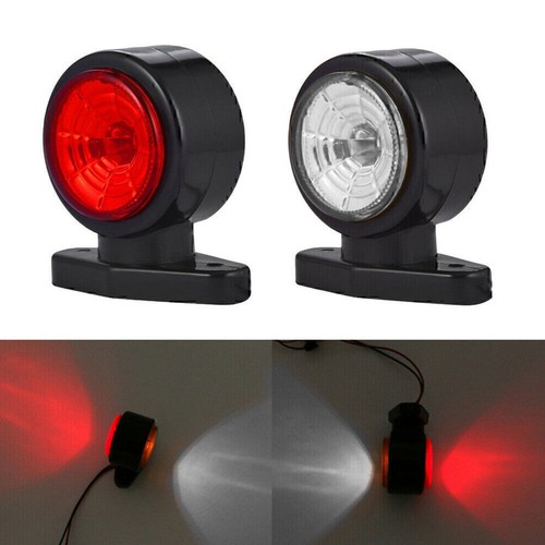 2x 2LED Red White Side Marker Lights Outline Lamp Car Truck Trailer Van 12V/24V