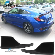 Fits 16-20 Honda Civic 2DR Coupe PU Rear Bumper Lip Diffuser Side Aprons HFP