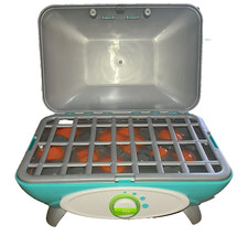 Pretend Toy Barbecue Grill Makes 2 Cooking Sounds 13 x 10 x 7 Blue Gray.