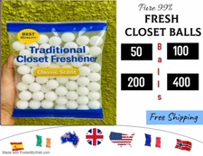 Multi-Pack Closet Fresheners – 50/100/200/400 Balls – Laundry & Drawer Storage