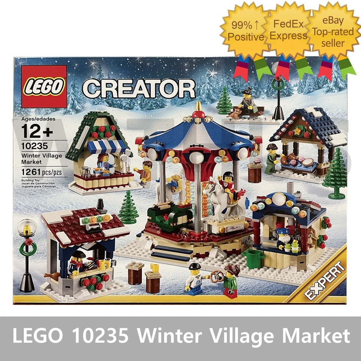 LEGO Creator 10235 Winter Village Market 1261 Pieces / Retired New