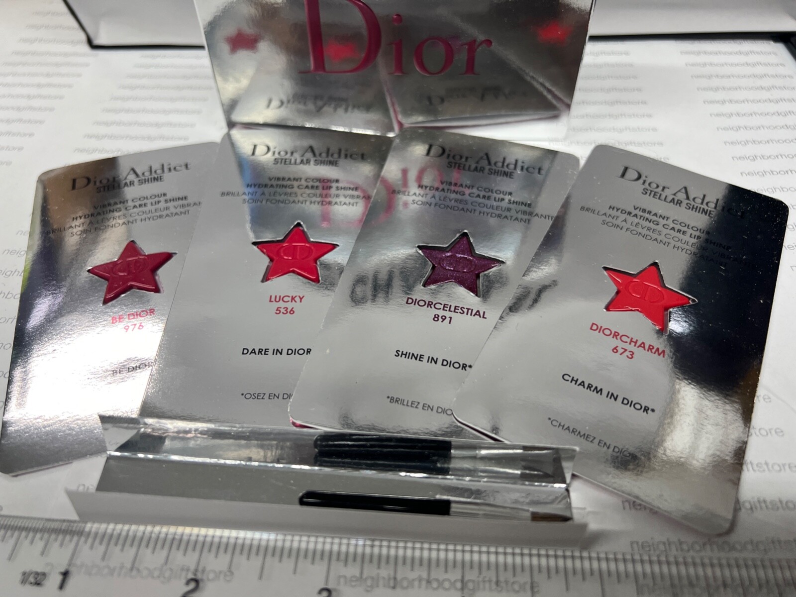 Dior Addict Stellar Shine Hydrating Lip Gloss Set of 4 Samples-image