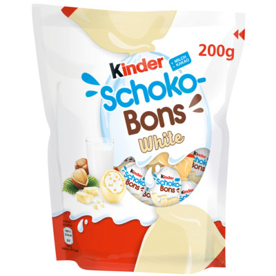 Ferrero Kinder SCHOKO BONS White chocolate hazelnut cream 200g FREE SHIP