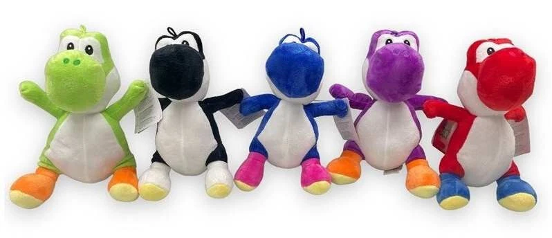 SUPER MARIO YOSHI PLÜSCH 25 cm bunt Dino Kuscheltier Stofftier Figur farbig NEU