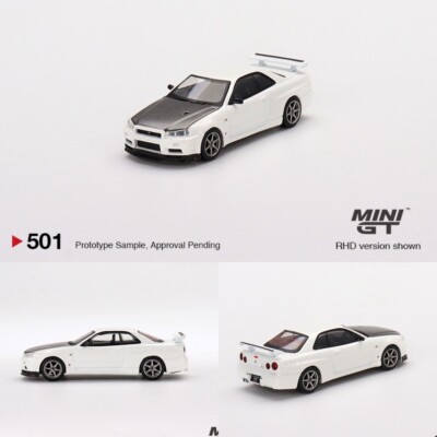 Nissan Skyline GT-R R34 ミニカー 1/64 MINI GT 1:64 Nissan Skyline GT-R R34 V-Spec Black Pearl