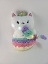 FAO Schwarz Glow Brights Toy Mermaid Cat 15" Plush LED Sound Meowmaid Stuffed