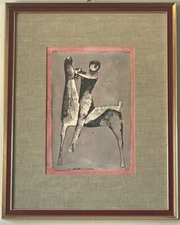 MARINO MARINI HORSE & RIDER LITHOGRAPH 1953 VINTAGE MODERN ITALIAN CUBIST CUBISM