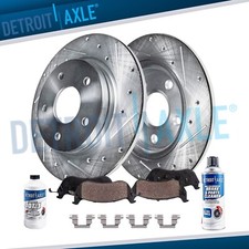 291mm Rear Drilled Rotor Ceramic Brake Pads f...