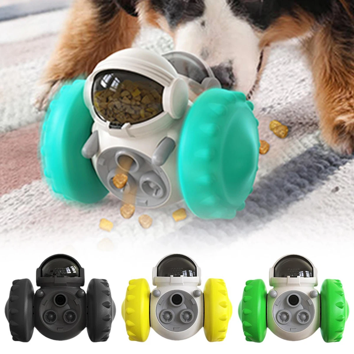 Dog Treat Dispenser Toy Robot Dog Food Puzzle For Aggressive