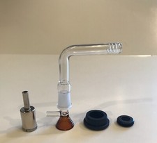 DIY BONG KIT Curved 14mm 90 Degree L Stem 3  Inch Downstem Bowl Drill Bit Guide