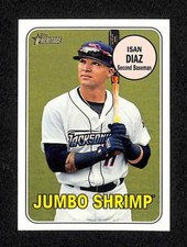 Isan Diaz 2018 Topps Heritage Minors Card #80; Jumbo Shrimp