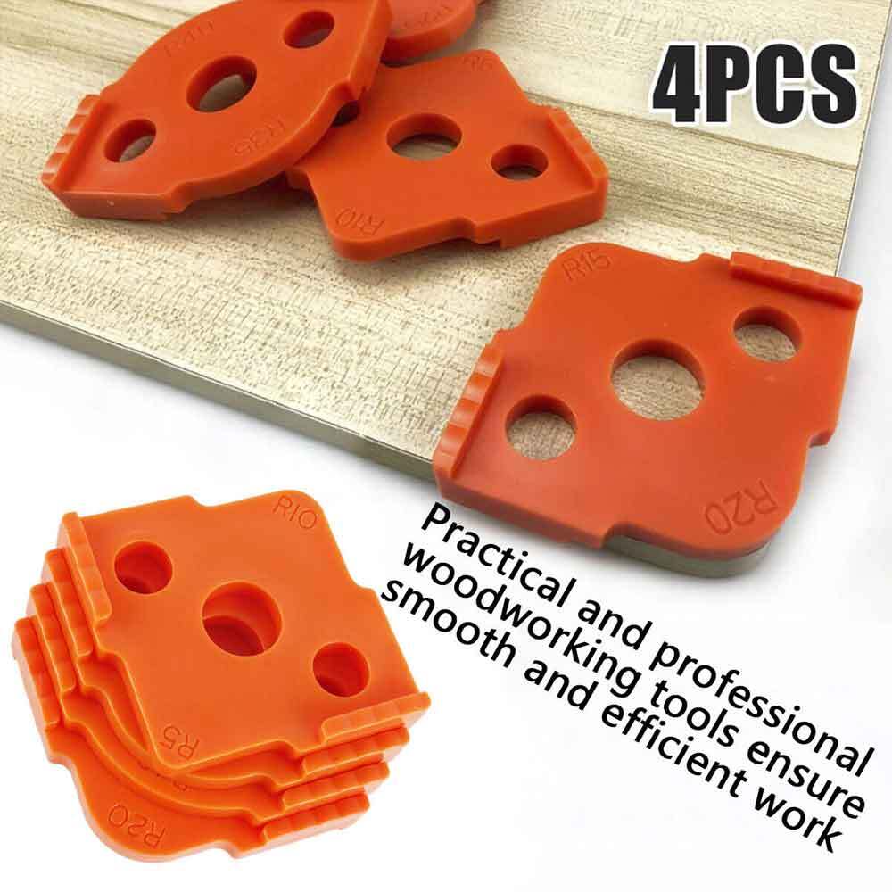 4Pcs Corner Routing Template Plastic Radius Jig Router Template Rounded ...