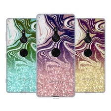 FUNDA OFICIAL NATURE MAGICK BRILLO MÁRMOL BRILLO GEL SUAVE PARA TELÉFONOS SONY 1