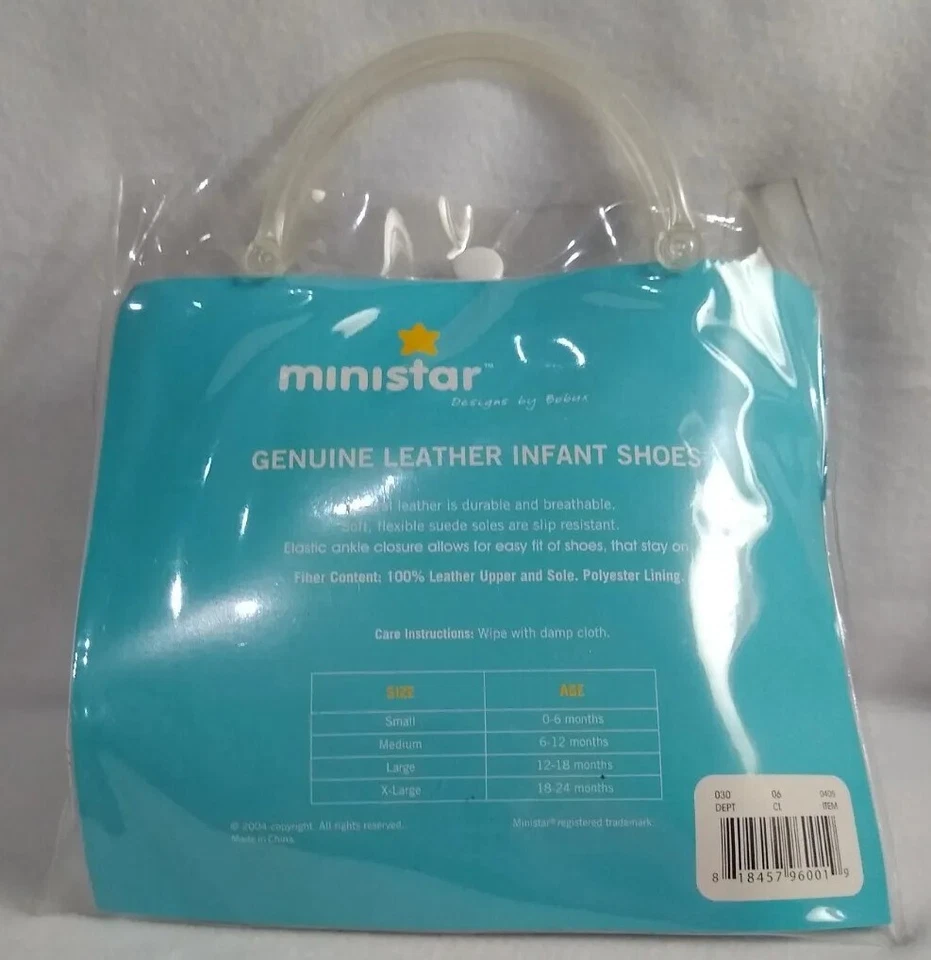 Nuevos Zapatos Infantiles de Cuero Ministar Por Bobux Zapatos con Ramo de Flores 0-6 meses Foto 3 de 4