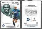 Topps Flagship UCC 2025 #BOTB-9 Samuel Eto'o Inter Milan Best of the Best Insert