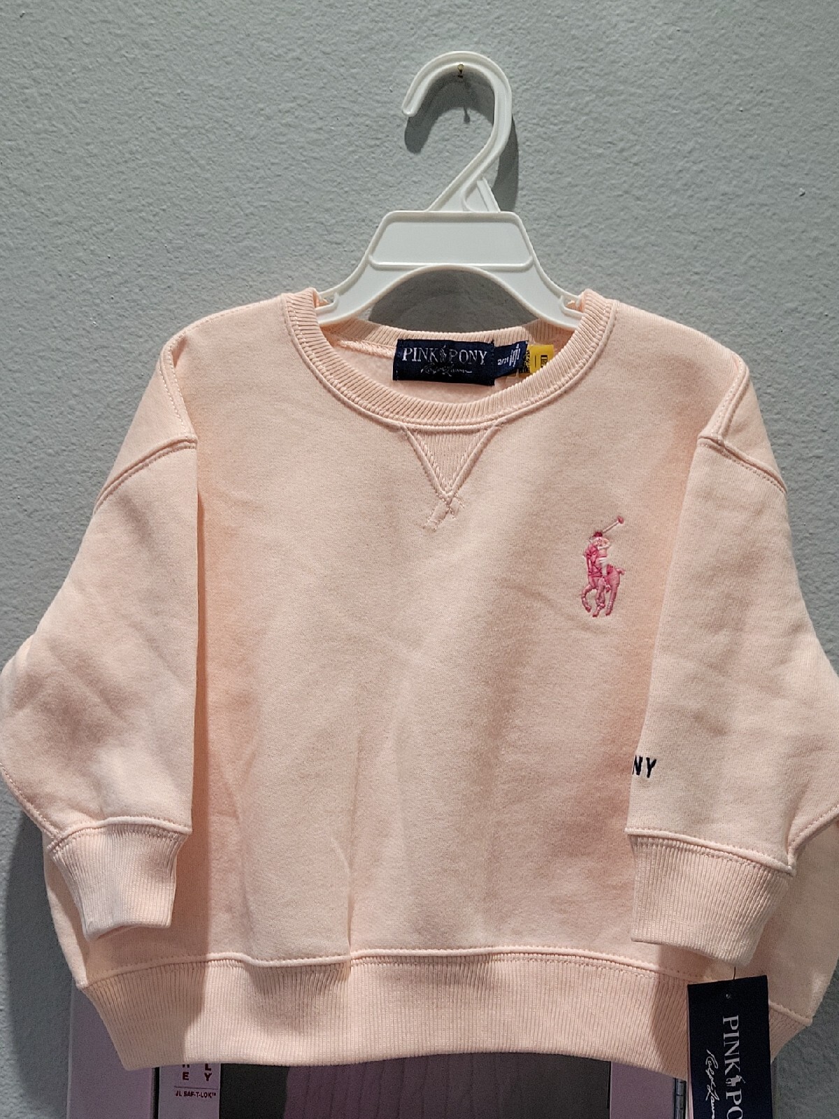 NUOVO Ralph Lauren Toddler 2 2T Felpa Grande ROSA Pony Edizione Limitata Cancro