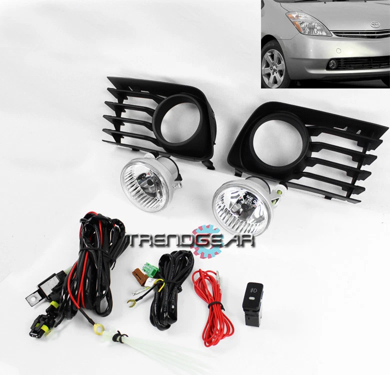 PARA TOYOTA PRIUS 2004-2009 PARACHOQUES LUCES ANTINIEBLA DE CONDUCCIÓN LUCES CROMADAS CON BOMBILLA + INTERRUPTOR Foto 2 de 4