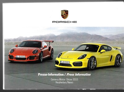 Porsche Cayman GT4 & 911 GT3 RS 2015 Genfer Autosalon Pressemappe