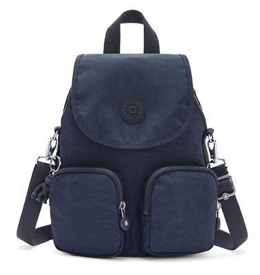 kipling Basic Eyes Wide Open Firefly Up Small Backpack Rucksack Blue Bleu 2 Neu
