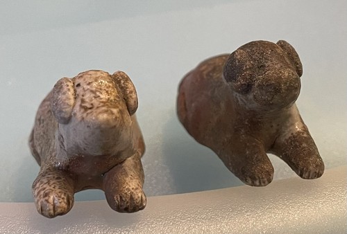 ReReduced 2 Authentic Bizen Dog Chopstick Rests Handmade SuperRare Artist Signed - Picture 15 of 15