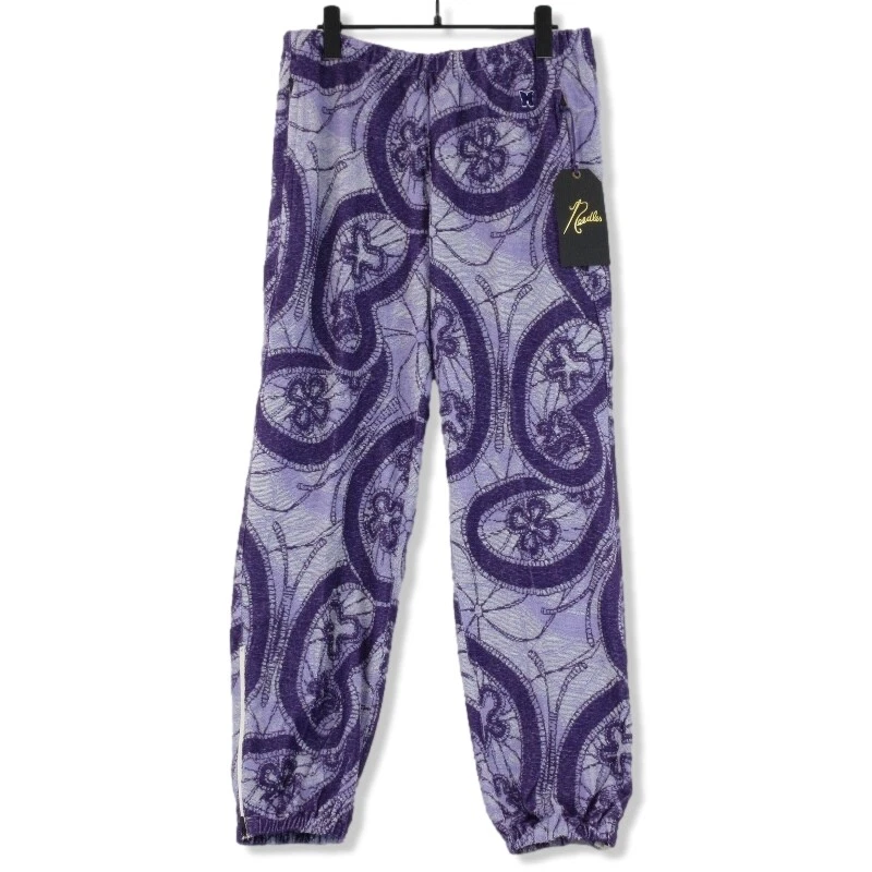 NEEDLES 23SS Zip Sweat Pants MR297 PAPILLON PILE JQ Purple M 70014439