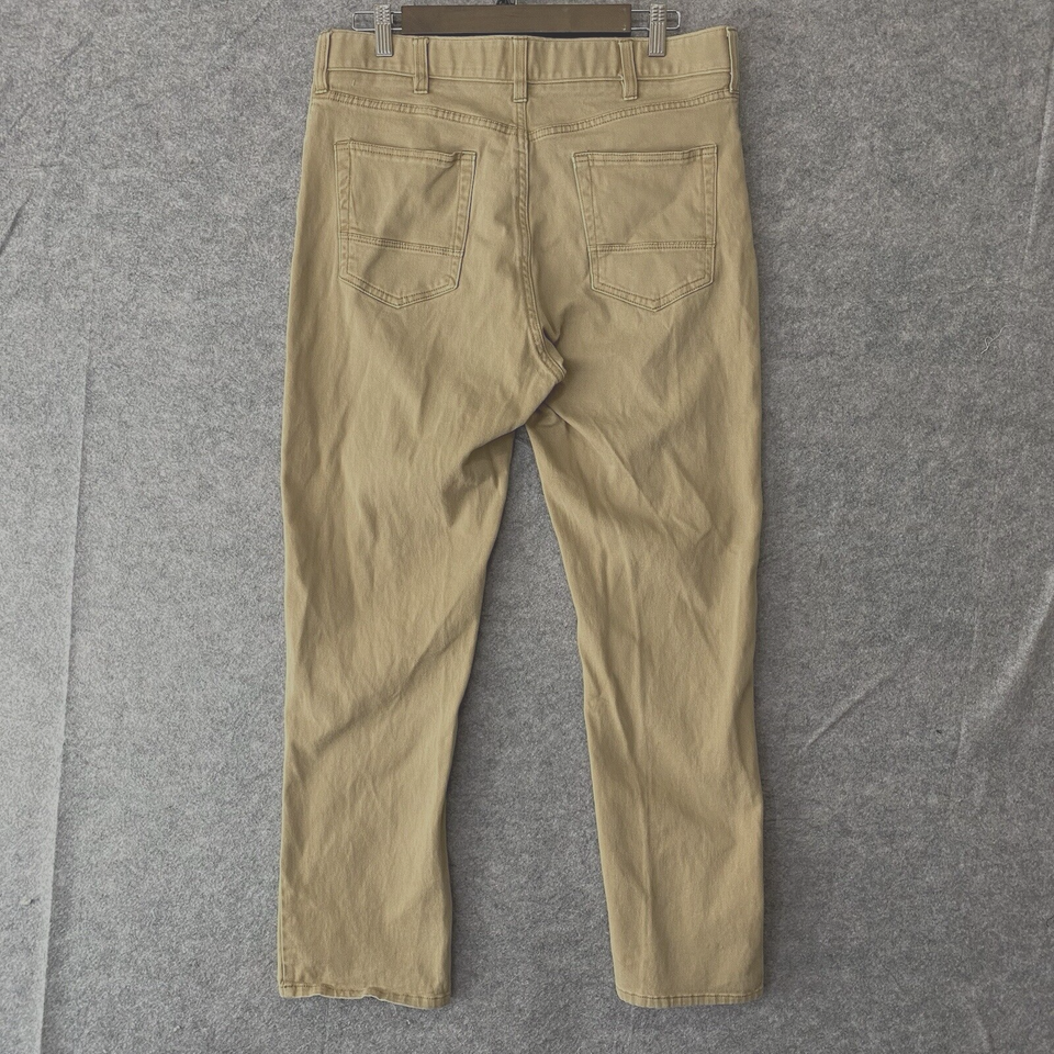 IRON CO. Chino Pant Mens 34x28.5" Khaki Tan Classic Straight Leg SIZE NOTE eBay