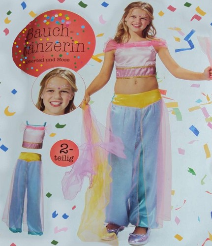 Kostüm Bauchtanz Märchen 1001 Nacht Karnevalskostüm Gr. S 4-6 Jahre .