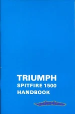 SPITFIRE TRIUMPH MANUAL OWNERS DRIVERS HANDBOOK GUIDE BOOK 1500