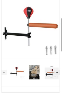 Wall Mount Boxing Spinning Bar with Punching Ball, MMA Boxing Speed Trainer Boxi